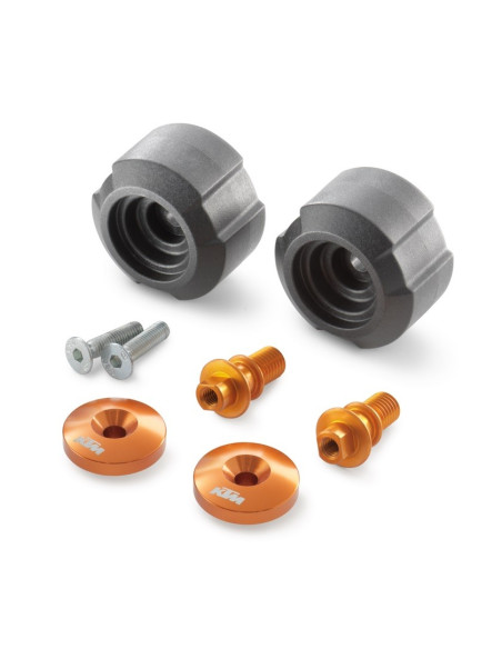 KIT PROTECTORES ANTICAIDAS TRASEROS KTM DUKE 125 24