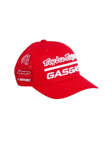 Gorra TLD GasGas Team Curved en rojo, de poliéster