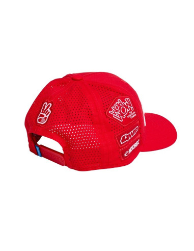 Gorra TLD GasGas Team Curved en rojo, de poliéster